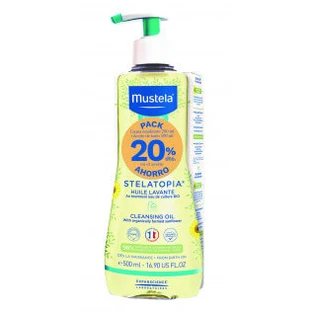 PACK Mustela Huile lavante Stelatopia 500 ml + Crème émolliente 40 ml