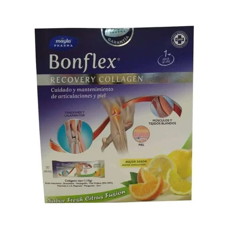 Bonflex Recovery Collagen 30 bâtonnets Fresh Citrus Fusion