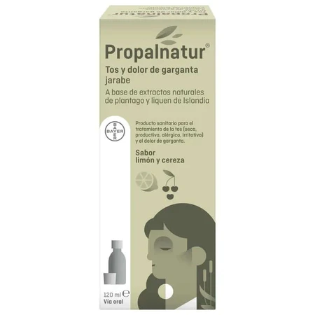 Propalnatur Tos y Dolor de Garganta 120ml Jarabe Sabor Limon y Cereza
