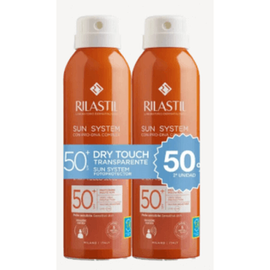 Rilastil Sun System DUPLO Spray Dry Touch SPF50+, 2x200ml