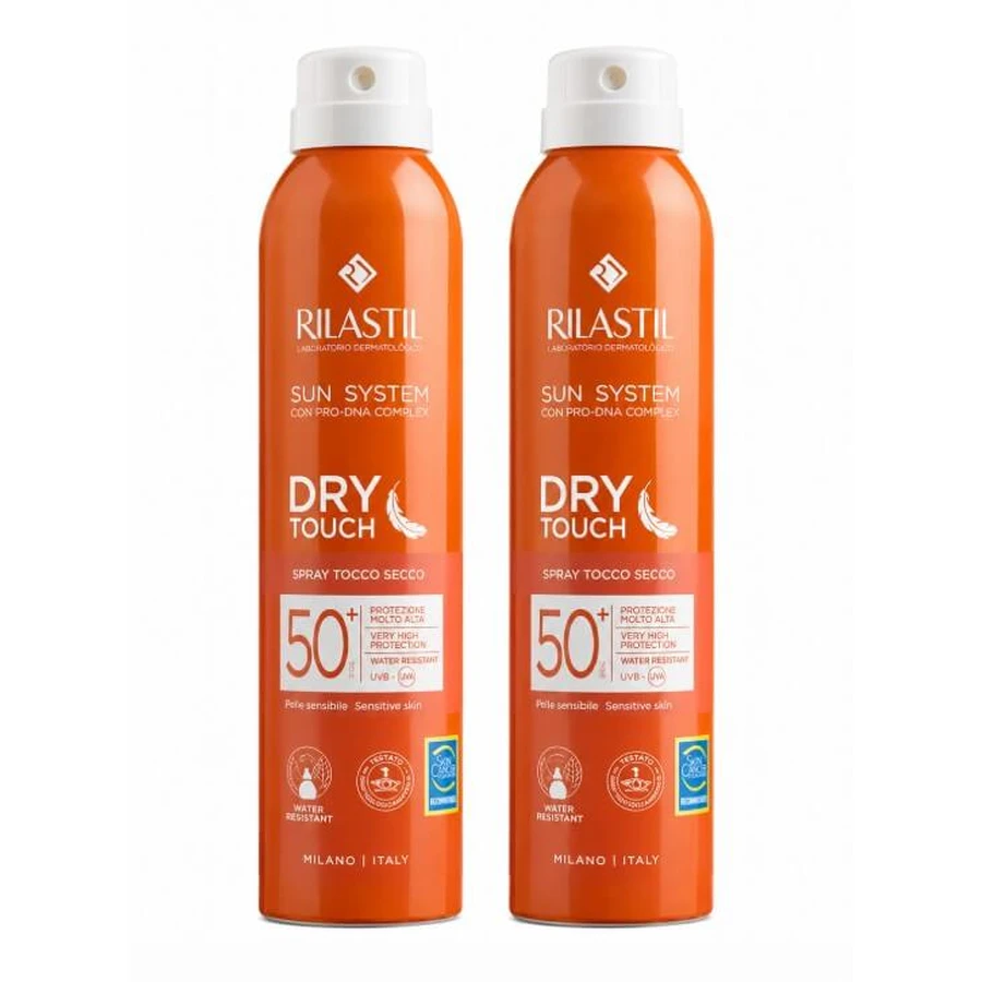 Rilastil Zonnesysteem DUPLO Spray Dry Touch SPF50+, 2x200ml