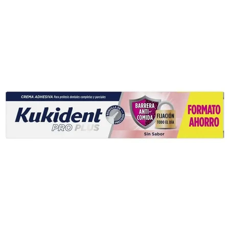 Kukident PRO PLUS Anti-kauwbarrière Spaarformaat Smaakloos 57g