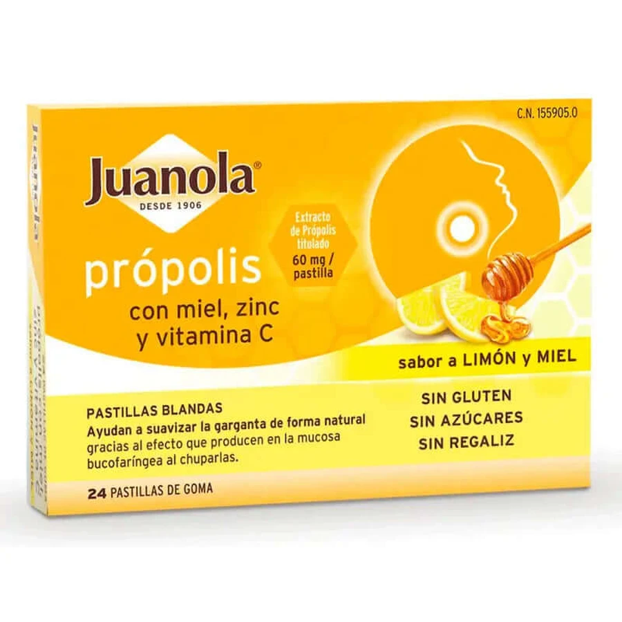 Juanola Propolis Miel & Citron 24 comprimés