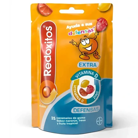 Redoxitos Extra Defensas 25 Gummis Orange-Erdbeere und tropische Früchte
