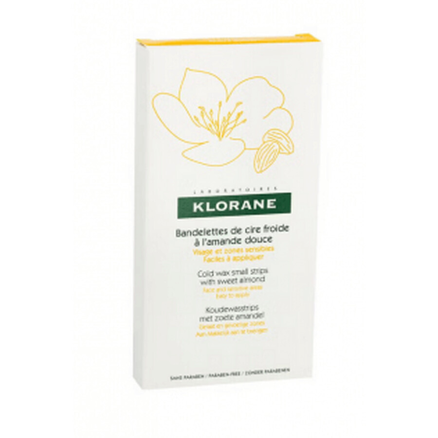 Klorane Sensitive Cold Depilatory Wax pentru față 6 benzi