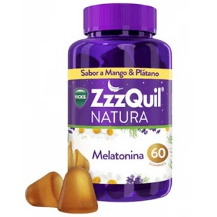 Vicks ZzzQuil Natura 60 Gummies Mango and Banana