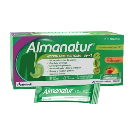 Almanatur Oral Suspension 20 Sticks 15ml Pfirsichgeschmack