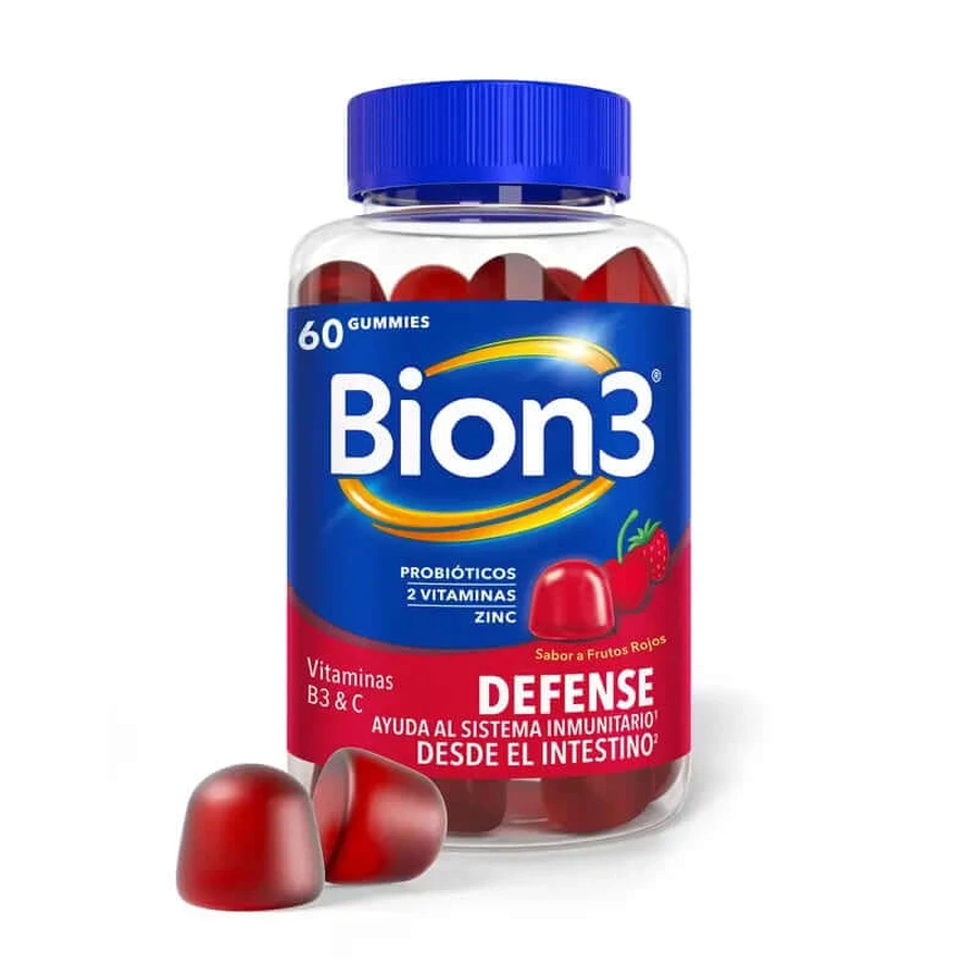 Bion3 Verdediging 60 Gummies Rode Vruchten
