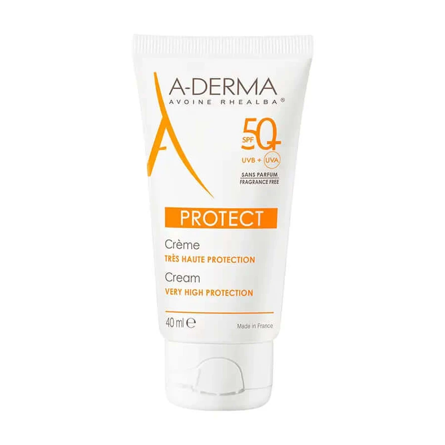 Aderma Protect Solar Unparfümierte Creme SPF50+, 40ml