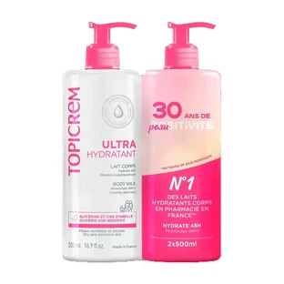 Topicrem DUPLO Ultra feuchtigkeitsspendende Milch 2x500ml