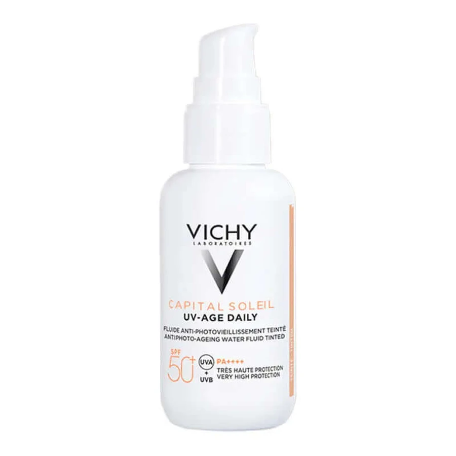 Vichy Capital Soleil UV-Age Fluide Eau Quotidienne Anti-Photo-vieillissement COULEUR SPF50+ 40ml