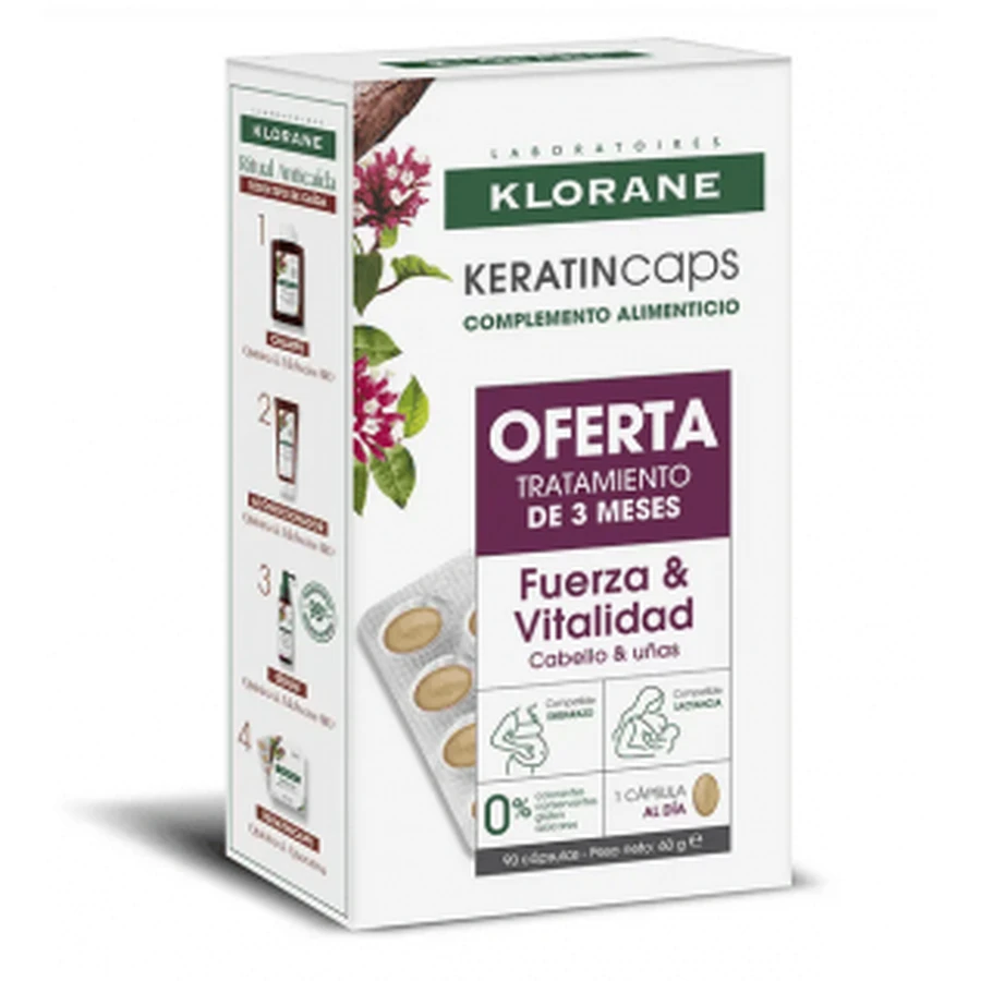 Klorane TRIPLO KeratinCaps 3x30 caps
