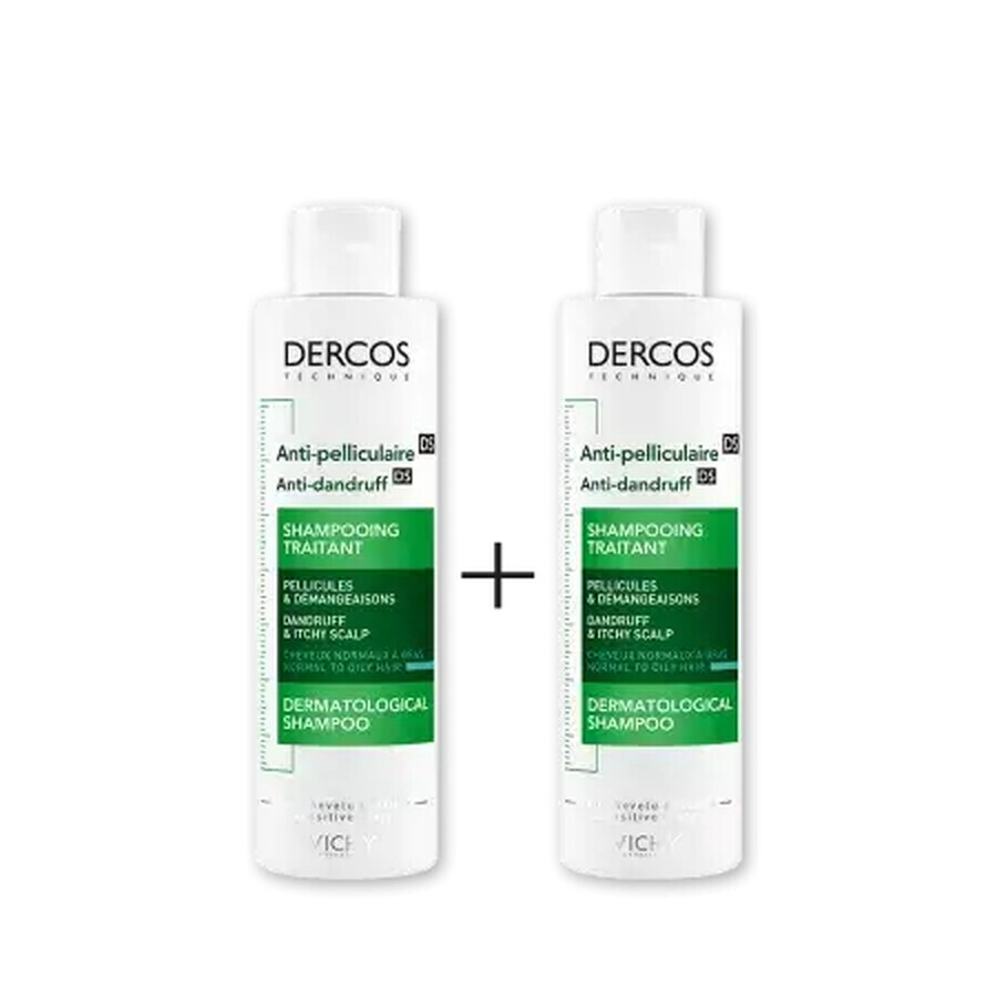Anti-dandruff shampoo for normal and dry hair Dercos, 1+1, Vichy