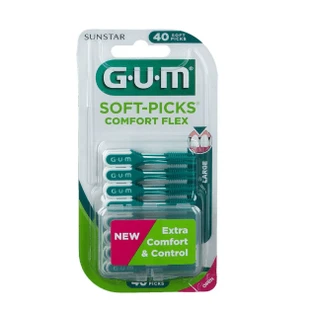 GUM Soft Picks Comfort Flex LARGE, 40 unités