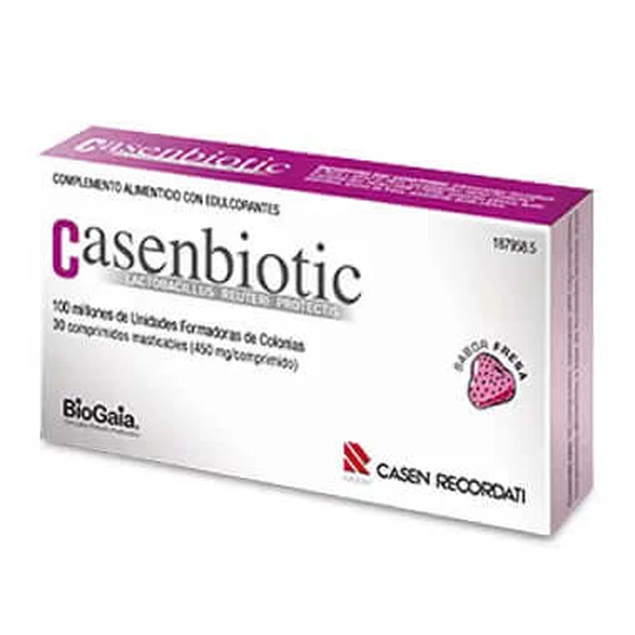 Casenbiotic Sabor Fresa 30 Comprimidos