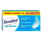 Steradent Denture Cleaner and Cleaning 3 n 1, 60 tabs + 30 tabs FREE