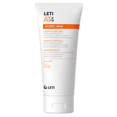 Leti AT4 Crème émolliente pour le corps pour les peaux atopiques et/ou sèches 200ml