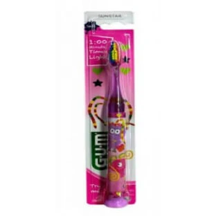GUM Cepillo Dental Junior 903 con Luz Monstruos, 1 u