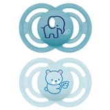 MAM Pacifier Perfect Silicone +6M Blue 2u