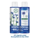 Klorane DUPLO Lotion démaquillante pour les yeux au bleuet, 2x200ml