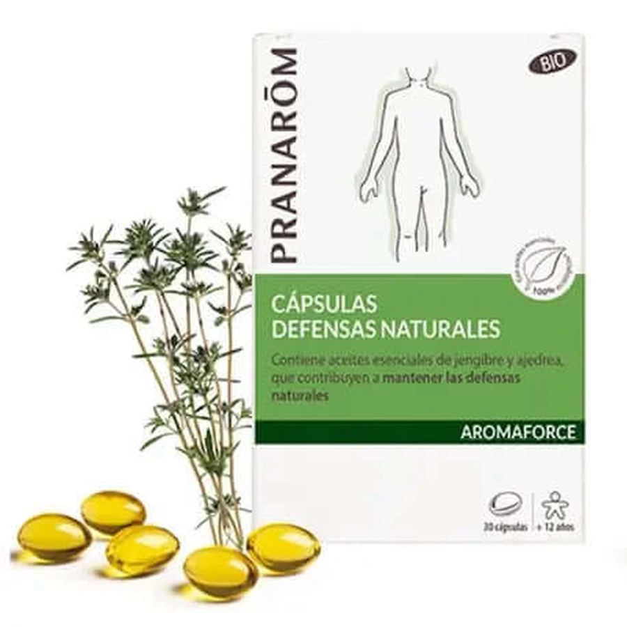 Pranarom Aromaforce Organische Natuurlijke Afweer 30 capsules