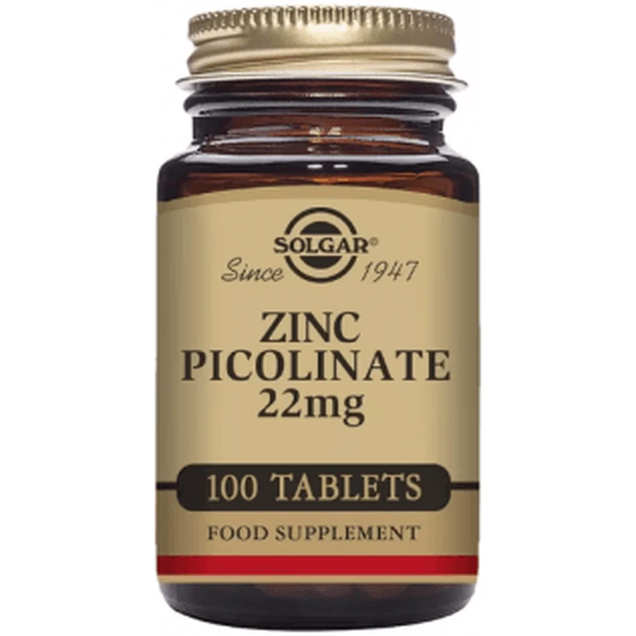 Solgar Picolinato de Zinc 22mg 100 comp