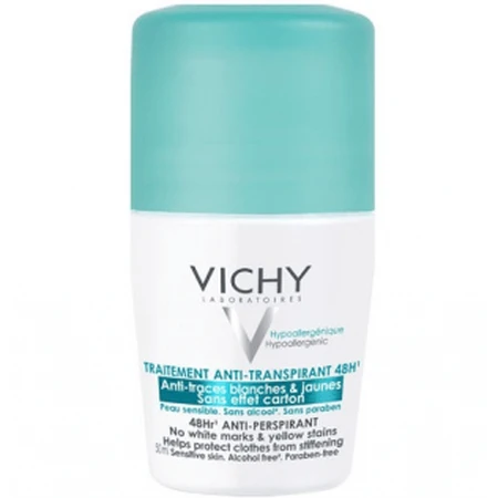 Vichy Antiperspirant Deodorant 48h Anti-Yellow White Stains without Residue Effect 50 ml