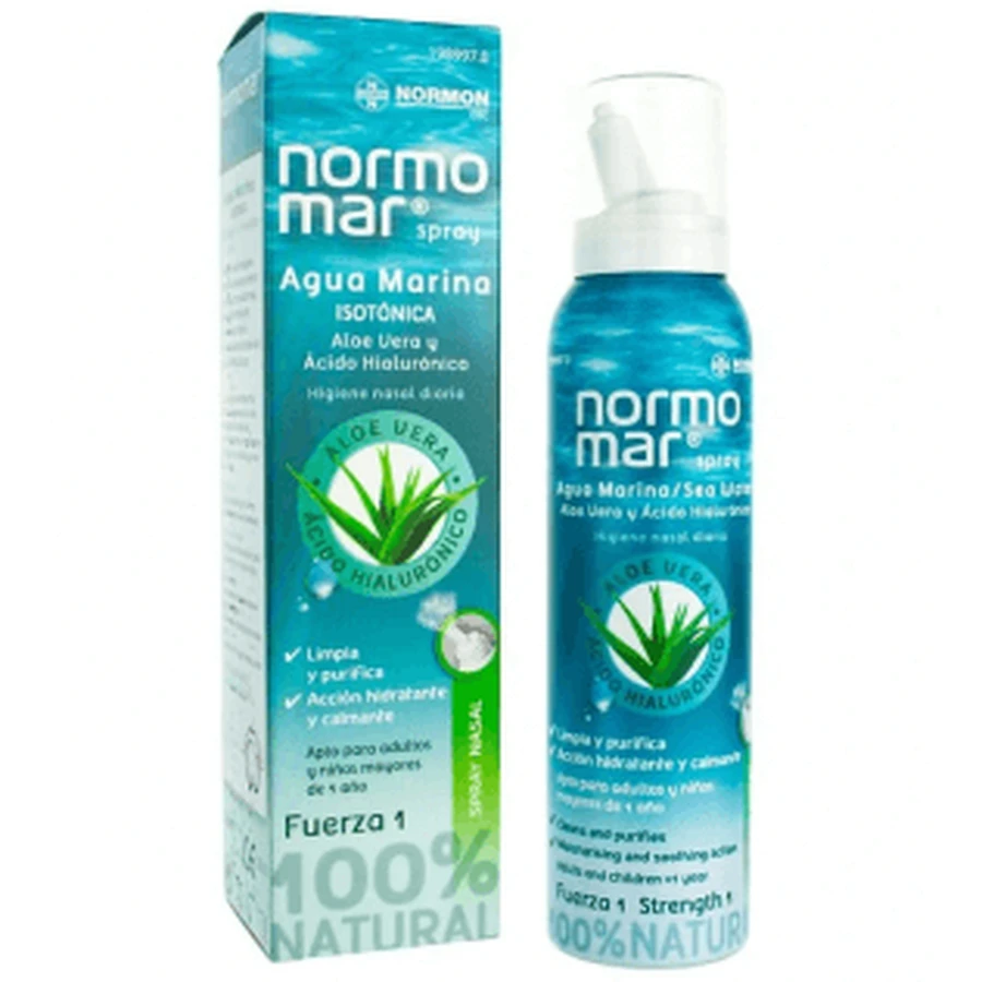Normomar Nasal Spray Sea Water Aloe Vera and Hyaluronic Acid 120ml