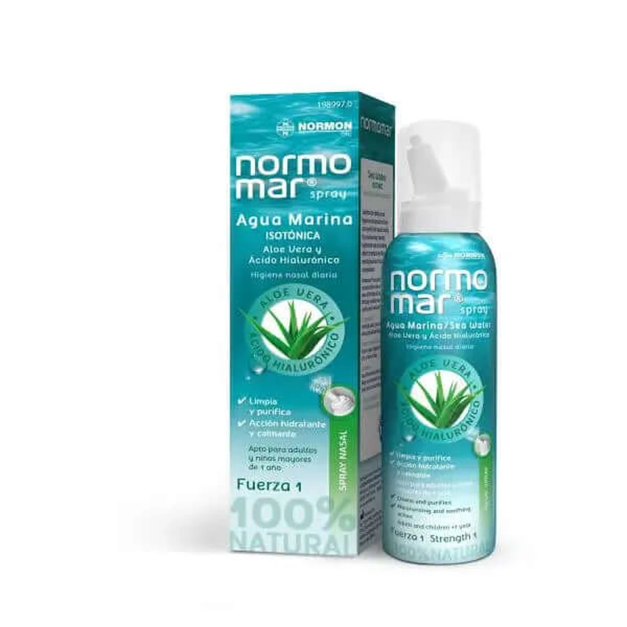 Normomar Nasal Spray Sea Water Aloe Vera and Hyaluronic Acid 120ml