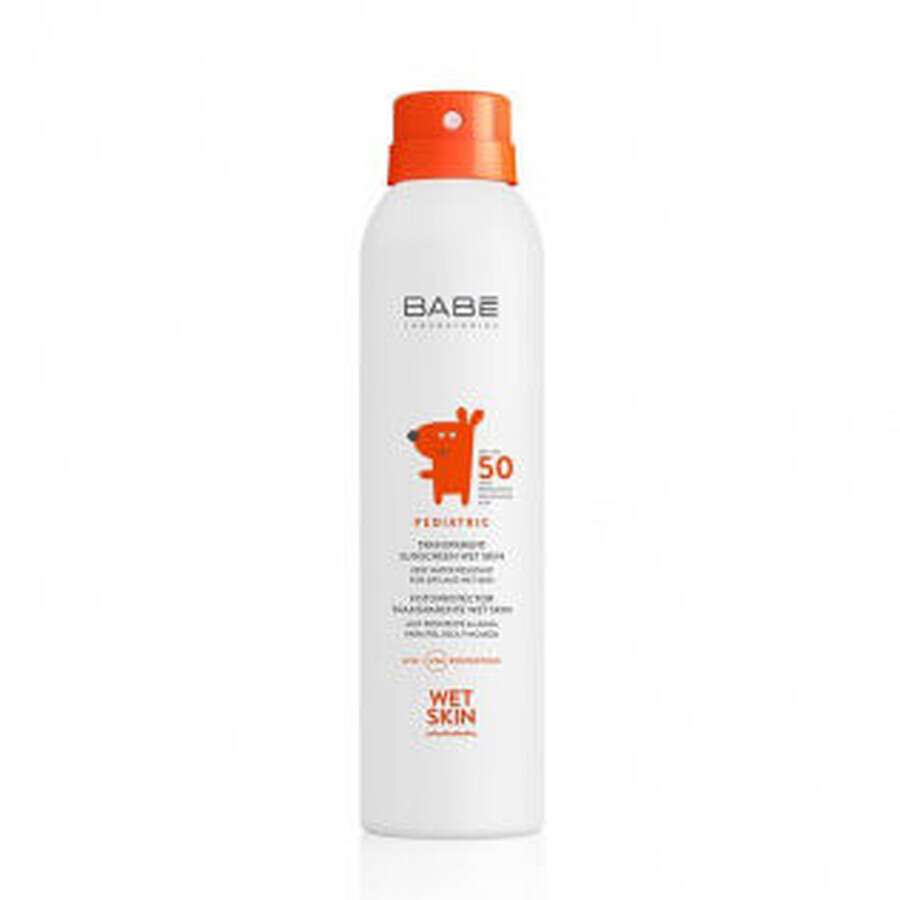 Shop Babe Pediatric Clear Photoprotector WET Skin SPF 50+ 200ml Babe Pediatric Clear Photoprotector WET Skin SPF 50+ 200ml
