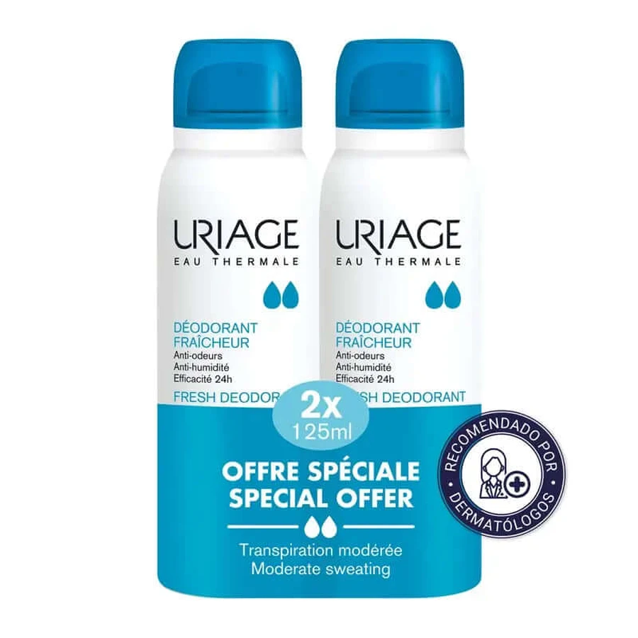 Uriage DUPLO Fresh Deodorant Spray 2X125ml