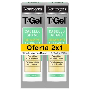 Neutrogena DUPLO DUPLO T-Gel Champú anticaspa Cabello normal/graso, 2 x 250ml