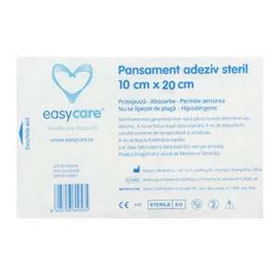 Steriel zelfklevend verband met absorberend kompres, 10x20 cm, EasyCare