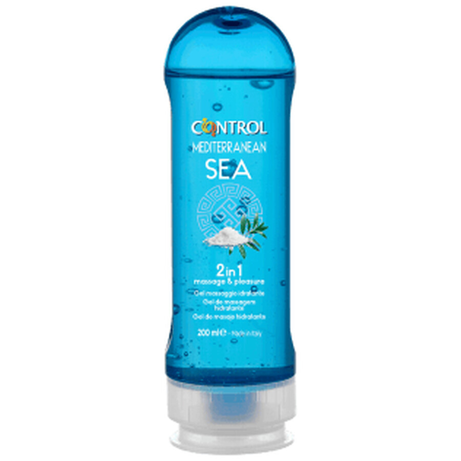 Control Pleasure Gel de Massage Hydratant Effet Réchauffant Mer Méditerranée, 200ml