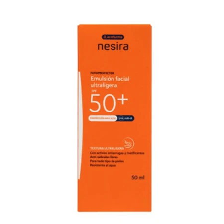 Acofarma Nesira Solar SPF 50+ Emulsión Facial Ultraligera 50 ml