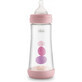 Chicco Sticlă din plastic cu tetină din silicon Perfect5 roz 4M+ flux rapid 300 ml