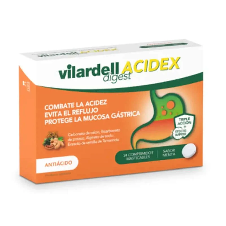 Vilardell Digest Acidex 24 chewable tablets Mint
