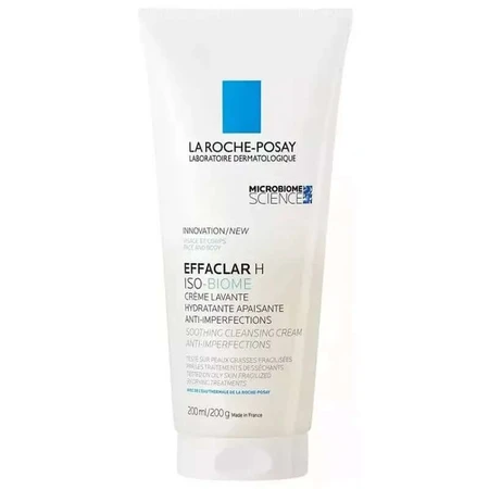 La Roche Posay Effaclar H Iso-Biome Dermo-Beruhigende Feuchtigkeits-Reinigungscreme, 200ml