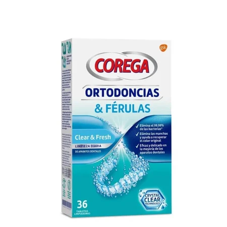 Corega Kieferorthopädie und Zahnschienen 36 Tabletten
