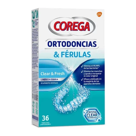 Corega Kieferorthopädie und Zahnschienen 36 Tabletten