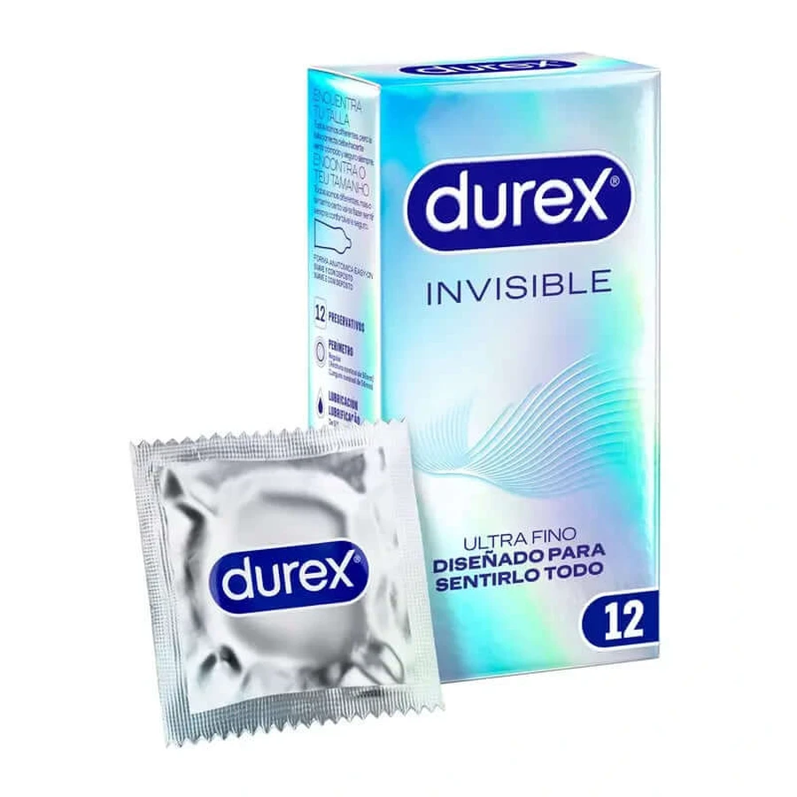 Durex Invisible Extra Thin Extra Sensitive 12 préservatifs