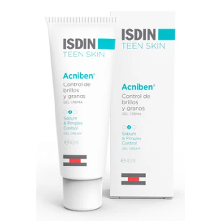 Isdin Teen Skin Acniben Acniben Glanz und Pickel Kontrolle Creme Gel, 40ml