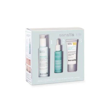 Sensilis Unvollkommenheiten und Falten Protokoll Pack Pure Age Serum 30ml+ Azelaic Peel 100ml+ Photo Pure Age 50+ 15 ml