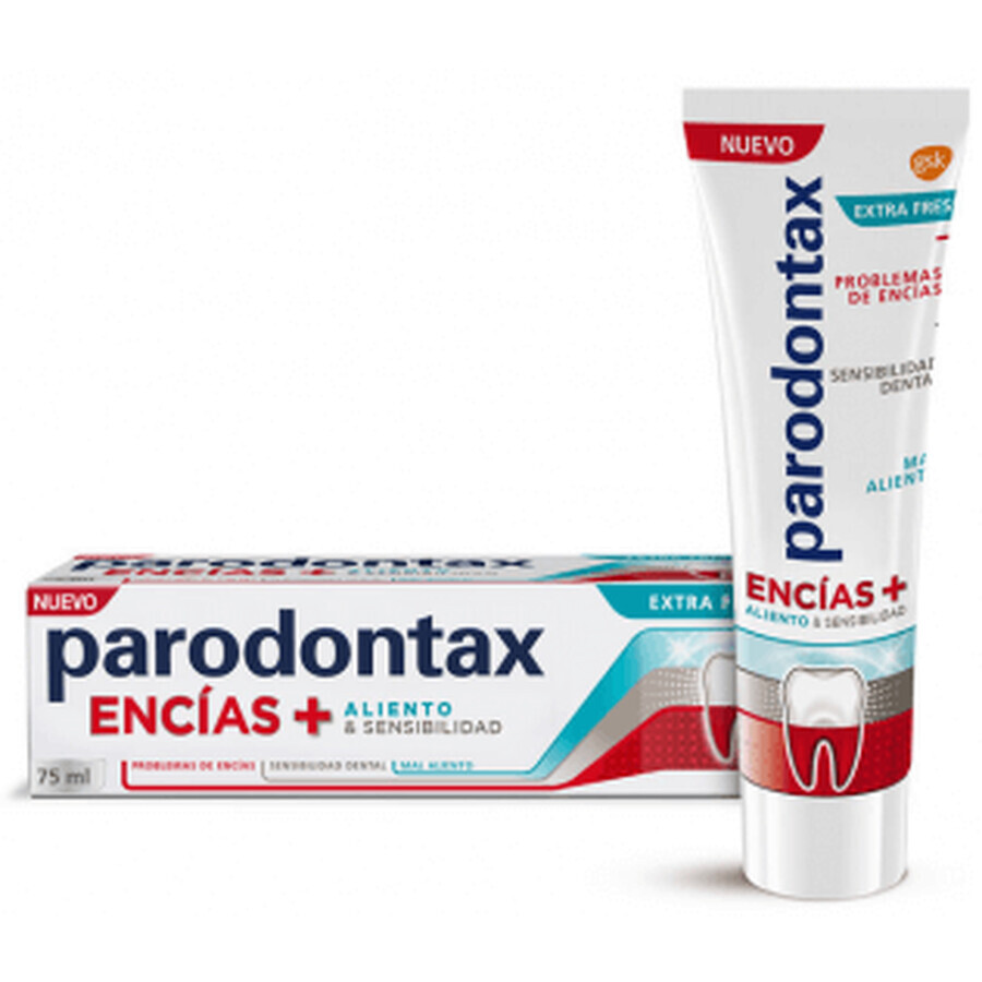 Parodontax Gencives + haleine et sensibilité Extra frais 75ml