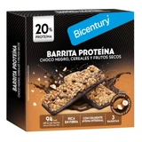 Bicentury Protein Bars Dark Chocolate and Dried Fruits 3u