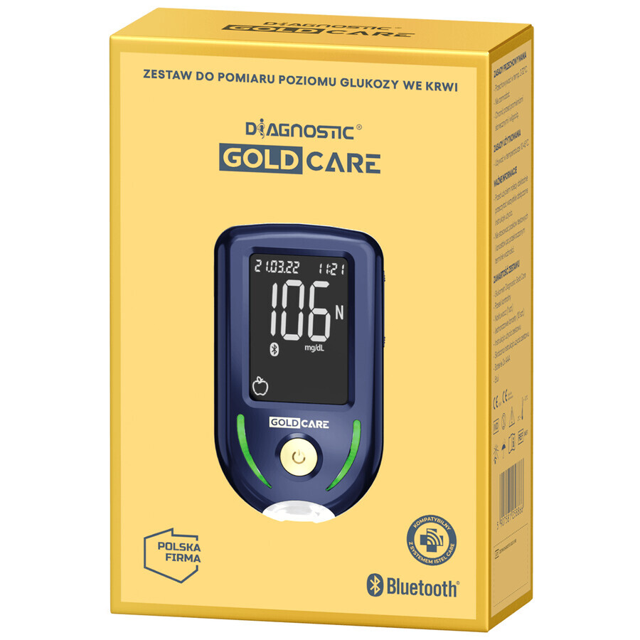  Diagnostic Gold Care, Blutzuckermessset, Messgerät + Zubehör