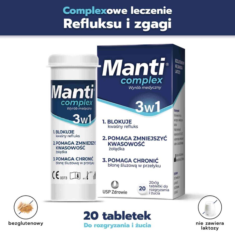Manti Complex, 20 chewable and chewable tablets