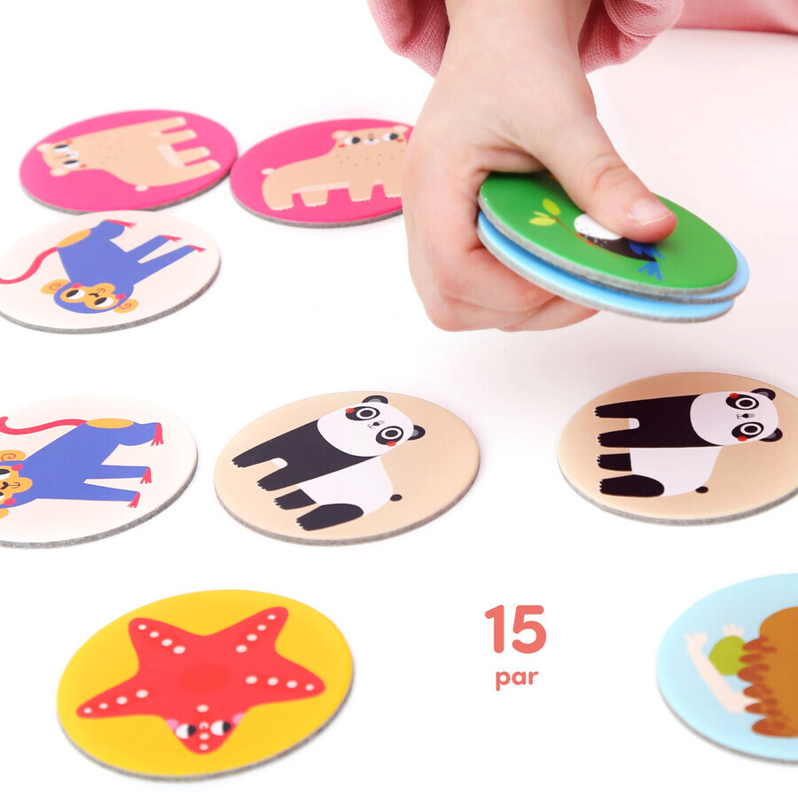 CzuCzu Wild Animal Memoriles, spel voor kinderen vanaf 2 jaar, 30 elementen