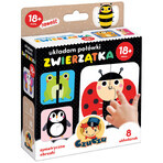 CzuCzu Impilare le metà, puzzle per bambini, da 18 mesi, Animali, 16 pezzi CzuCzu Impilare le metà, puzzle per bambini, da 18 mesi, Animali, 16 pezzi