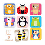 CzuCzu Impilare le metà, puzzle per bambini, da 18 mesi, Animali, 16 pezzi CzuCzu Impilare le metà, puzzle per bambini, da 18 mesi, Animali, 16 pezzi